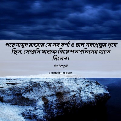 Picture 06 - 2 ৰাজাৱলি 11:10 BENIRV - পরে দায়ূদ রাজার - Bible Verse Picture