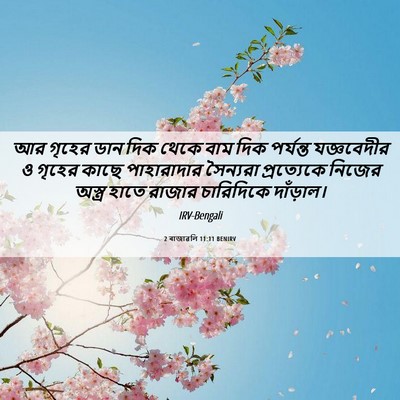 Picture 06 - 2 ৰাজাৱলি 11:11 BENIRV - আর গৃহের ডান দিক - Bible Verse Picture