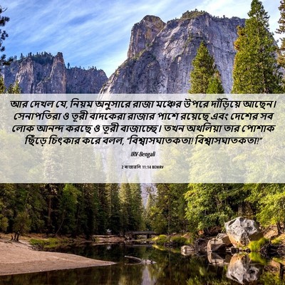 Picture 06 - 2 ৰাজাৱলি 11:14 BENIRV - আর দেখল যে, নিয়ম - Bible Verse Picture