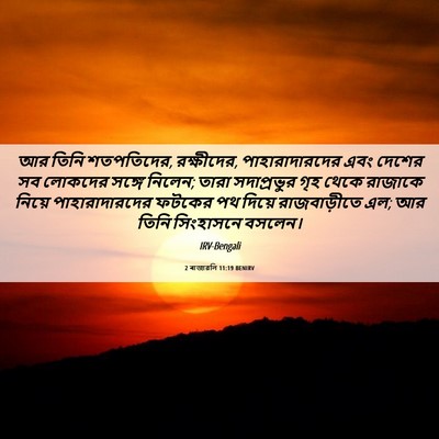 Picture 06 - 2 ৰাজাৱলি 11:19 BENIRV - আর তিনি শতপতিদের, - Bible Verse Picture