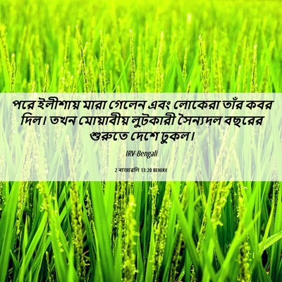 Picture 06 - 2 ৰাজাৱলি 13:20 BENIRV - পরে ইলীশায় মারা - Bible Verse Picture