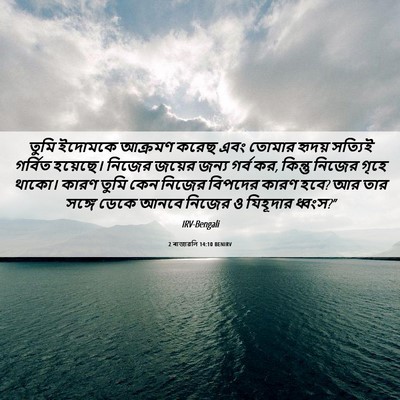 Picture 06 - 2 ৰাজাৱলি 14:10 BENIRV - তুমি ইদোমকে - Bible Verse Picture