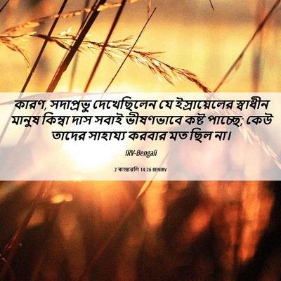 Picture 06 - 2 ৰাজাৱলি 14:26 BENIRV - কারণ, সদাপ্রভু - Bible Verse Picture