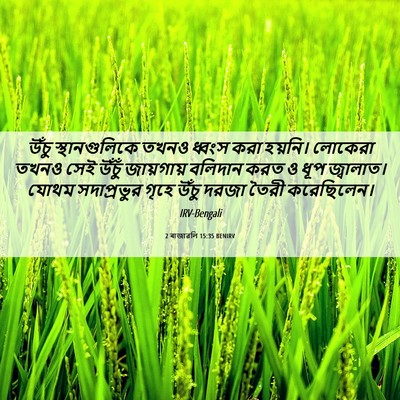 Picture 06 - 2 ৰাজাৱলি 15:35 BENIRV - উঁচু স্থানগুলিকে - Bible Verse Picture