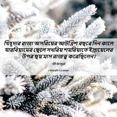 Picture 06 - 2 ৰাজাৱলি 15:8 BENIRV - যিহূদার রাজা - Bible Verse Picture