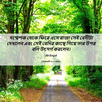 Picture 06 - 2 ৰাজাৱলি 16:12 BENIRV - দম্মেশক থেকে ফিরে - Bible Verse Picture