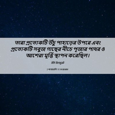 Picture 06 - 2 ৰাজাৱলি 17:10 BENIRV - তারা প্রত্যেকটি - Bible Verse Picture