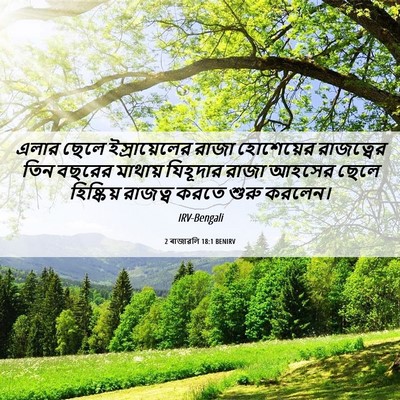 Picture 06 - 2 ৰাজাৱলি 18:1 BENIRV - এলার ছেলে - Bible Verse Picture