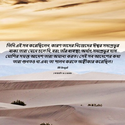 Picture 06 - 2 ৰাজাৱলি 18:12 BENIRV - তিনি এই সব - Bible Verse Picture