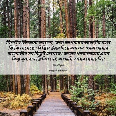 Picture 06 - 2 ৰাজাৱলি 20:15 BENIRV - যিশাইয় জিজ্ঞাসা - Bible Verse Picture