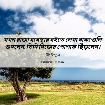 Picture 06 - 2 ৰাজাৱলি 22:11 BENIRV - যখন রাজা - Bible Verse Picture