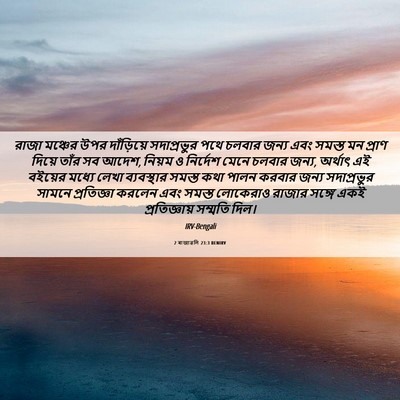 Picture 06 - 2 ৰাজাৱলি 23:3 BENIRV - রাজা মঞ্চের উপর - Bible Verse Picture