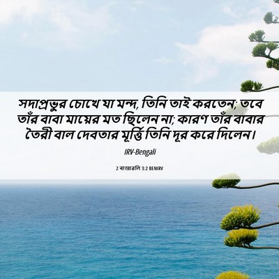 Picture 06 - 2 ৰাজাৱলি 3:2 BENIRV - সদাপ্রভুর চোখে যা - Bible Verse Picture