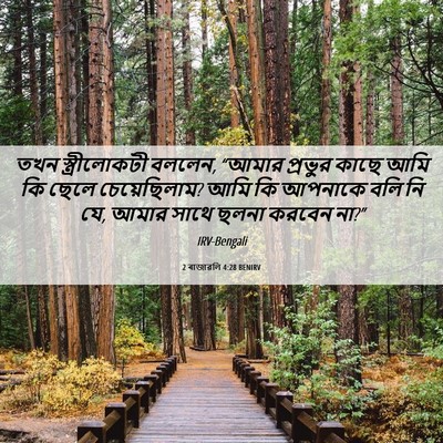 Picture 06 - 2 ৰাজাৱলি 4:28 BENIRV - তখন স্ত্রীলোকটী - Bible Verse Picture