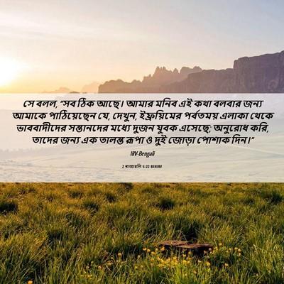 Picture 06 - 2 ৰাজাৱলি 5:22 BENIRV - সে বলল, “সব ঠিক - Bible Verse Picture
