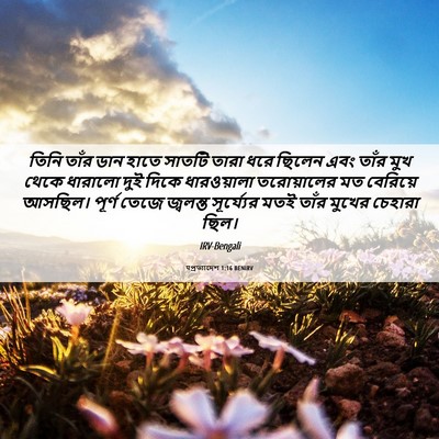 Picture 06 - पপ্রত্যাদেশ 1:16 BENIRV - তিনি তাঁর ডান হাতে - Bible Verse Picture