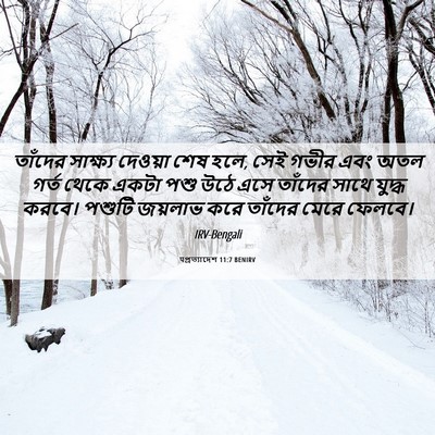 Picture 06 - पপ্রত্যাদেশ 11:7 BENIRV - তাঁদের সাক্ষ্য - Bible Verse Picture