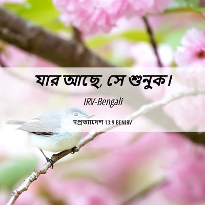 Picture 06 - पপ্রত্যাদেশ 13:9 BENIRV - যার আছে, সে - Bible Verse Picture