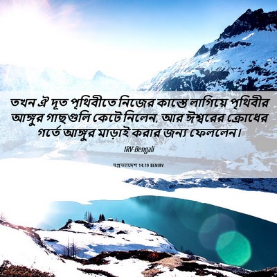 Picture 06 - पপ্রত্যাদেশ 14:19 BENIRV - তখন ঐ দূত পৃথিবীতে - Bible Verse Picture