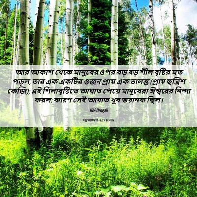 Picture 06 - पপ্রত্যাদেশ 16:21 BENIRV - আর আকাশ থেকে - Bible Verse Picture