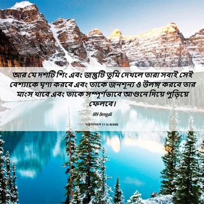 Picture 06 - पপ্রত্যাদেশ 17:16 BENIRV - আর যে দশটি শিং এবং - Bible Verse Picture