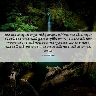 Picture 06 - पপ্রত্যাদেশ 2:17 BENIRV - যার কান আছে, সে - Bible Verse Picture