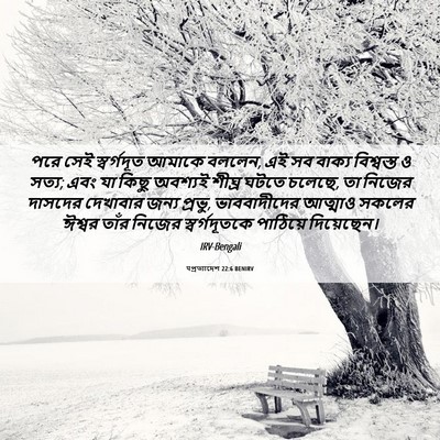 Picture 06 - पপ্রত্যাদেশ 22:6 BENIRV - পরে সেই স্বর্গদূত - Bible Verse Picture
