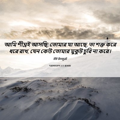 Picture 06 - पপ্রত্যাদেশ 3:11 BENIRV - আমি শীঘ্রই আসছি; - Bible Verse Picture