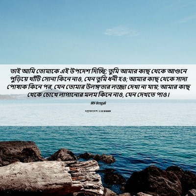 Picture 06 - पপ্রত্যাদেশ 3:18 BENIRV - তাই আমি তোমাকে এই - Bible Verse Picture