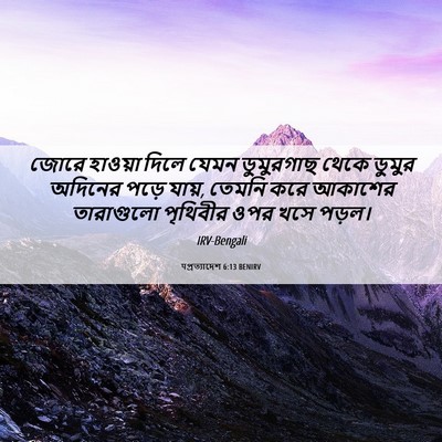 Picture 06 - पপ্রত্যাদেশ 6:13 BENIRV - জোরে হাওয়া দিলে - Bible Verse Picture