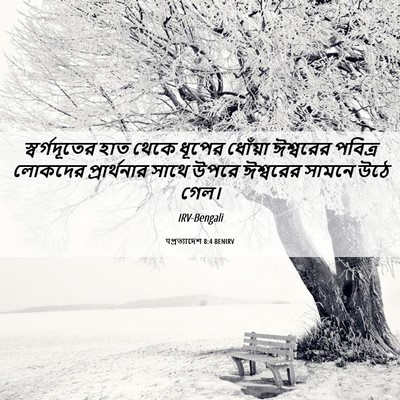 Picture 06 - पপ্রত্যাদেশ 8:4 BENIRV - স্বর্গদূতের হাত - Bible Verse Picture