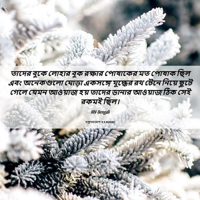 Picture 06 - पপ্রত্যাদেশ 9:9 BENIRV - তাদের বুকে লোহার - Bible Verse Picture