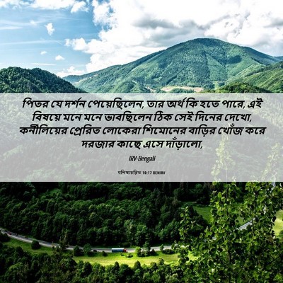 Picture 06 - पশিষ্যচরিত 10:17 BENIRV - পিতর যে দর্শন - Bible Verse Picture