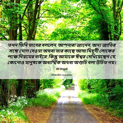 Picture 06 - पশিষ্যচরিত 10:28 BENIRV - তখন তিনি তাদের - Bible Verse Picture