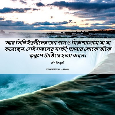 Picture 06 - पশিষ্যচরিত 10:39 BENIRV - আর তিনি ইহুদীদের - Bible Verse Picture