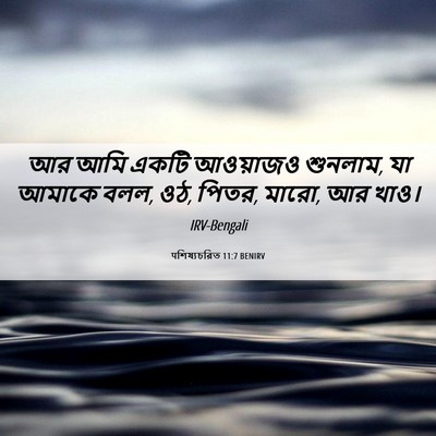 Picture 06 - पশিষ্যচরিত 11:7 BENIRV - আর আমি একটি - Bible Verse Picture