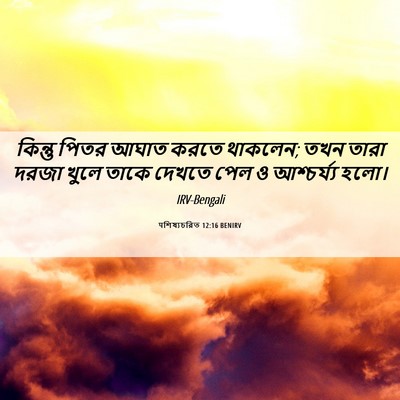 Picture 06 - पশিষ্যচরিত 12:16 BENIRV - কিন্তু পিতর আঘাত - Bible Verse Picture