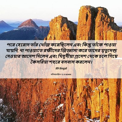 Picture 06 - पশিষ্যচরিত 12:19 BENIRV - পরে হেরোদ তাঁর - Bible Verse Picture