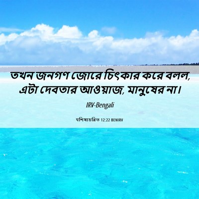 Picture 06 - पশিষ্যচরিত 12:22 BENIRV - তখন জনগণ জোরে - Bible Verse Picture