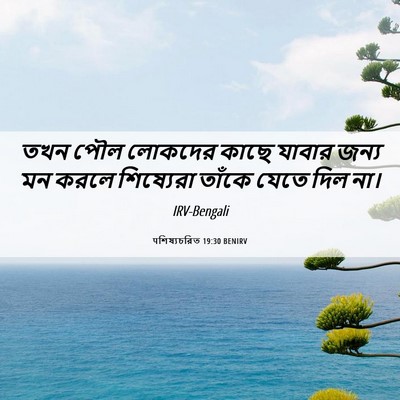 Picture 06 - पশিষ্যচরিত 19:30 BENIRV - তখন পৌল লোকদের - Bible Verse Picture