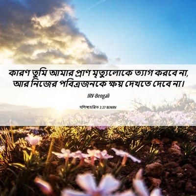 Picture 06 - पশিষ্যচরিত 2:27 BENIRV - কারণ তুমি আমার - Bible Verse Picture