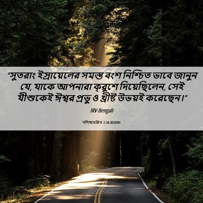Picture 06 - पশিষ্যচরিত 2:36 BENIRV - “সুতরাং - Bible Verse Picture