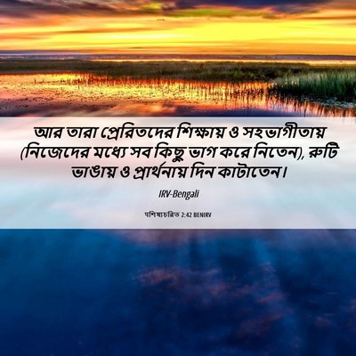 Picture 06 - पশিষ্যচরিত 2:42 BENIRV - আর তারা - Bible Verse Picture
