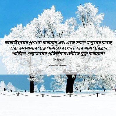 Picture 06 - पশিষ্যচরিত 2:47 BENIRV - তারা ঈশ্বরের - Bible Verse Picture