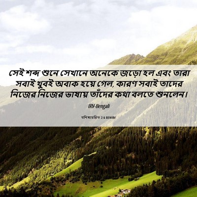 Picture 06 - पশিষ্যচরিত 2:6 BENIRV - সেই শব্দ শুনে - Bible Verse Picture