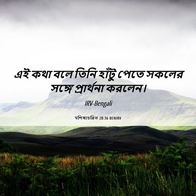 Picture 06 - पশিষ্যচরিত 20:36 BENIRV - এই কথা বলে তিনি - Bible Verse Picture