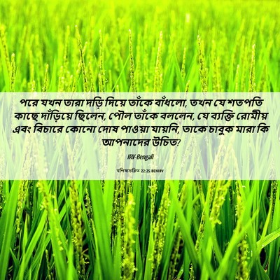 Picture 06 - पশিষ্যচরিত 22:25 BENIRV - পরে যখন তারা দড়ি - Bible Verse Picture