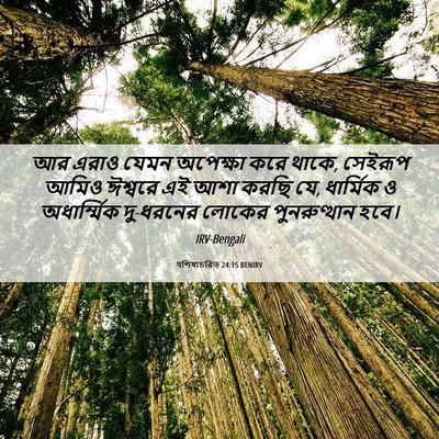 Picture 06 - पশিষ্যচরিত 24:15 BENIRV - আর এরাও যেমন - Bible Verse Picture