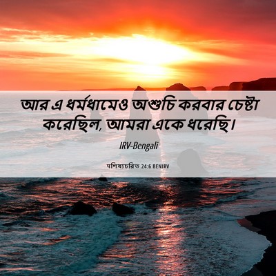Picture 06 - पশিষ্যচরিত 24:6 BENIRV - আর এ ধর্মধামেও - Bible Verse Picture