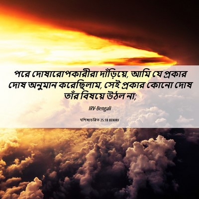 Picture 06 - पশিষ্যচরিত 25:18 BENIRV - পরে দোষারোপকারীরা - Bible Verse Picture